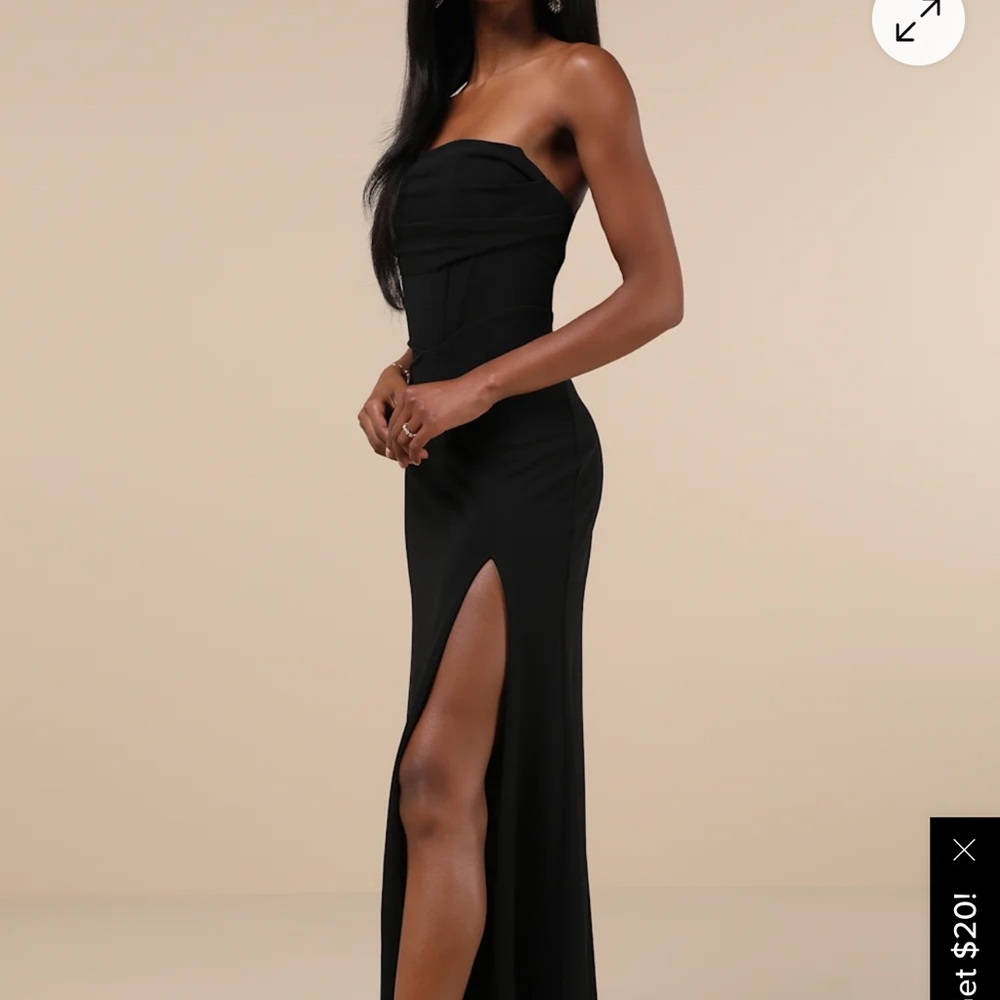 Spellbinding Allure Black Bustier Strapless Merma… - image 2